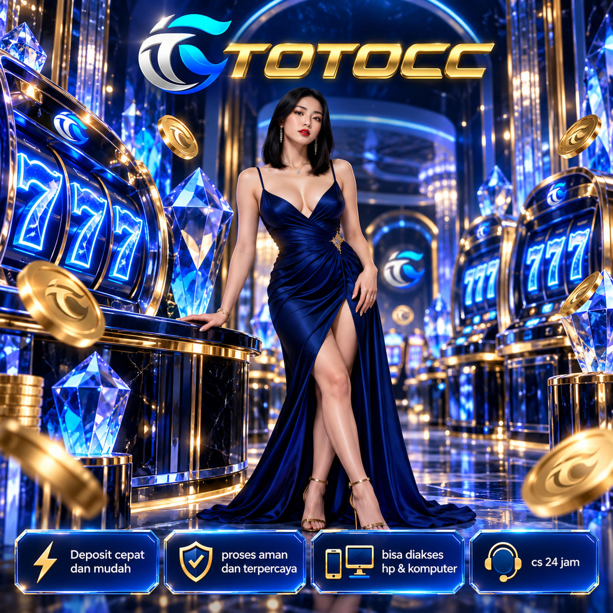 Banner TOTOCC BARU bernuansa biru dan emas